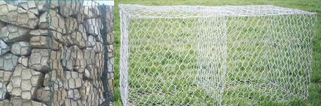 Gabions pvc coated galvanised wire mesh box